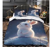 Linda vaca de las tierras altas Funda de Edredón Cierre de Juego de 3 Piezas Diseño 3D incluye Fundas de Almohada Transpirable Animal de acuarela Funda Edredon for Ancianos Super king（260x220cm）