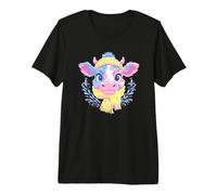 Linda Vaca Invierno Granja Animal Amante Retrato gráfico Pastel Camiseta Premium