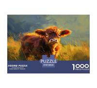 Linda Vaca pequeña Puzle Desafíos Divertidos Decoración Familiar 1000 Piezas Animaleseseseses Rompecabezas Imposible Juguetes Desafiantes para Adultos 38x26cm/1000pcs