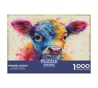 Linda Vaca pequeña Puzle Juguete EduGatoivo Decoración Familiar 1000 Piezas Animaleseseseses Puzzle Juguetes Desafiantes Juego De Habilidad para Adultos Y Niños 38x26cm/1000pcs