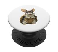 Linda y Adorable Chinchilla en Concha de Tortuga PopSockets PopGrip Adhesivo