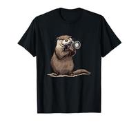 Linda y creativa aventura de cámara de nutria Camiseta