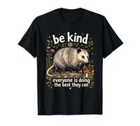 Linda zarigüeya inspiradora arboleda de Arte gráfico Camiseta gráfica económica, Hombre, Negro, XL