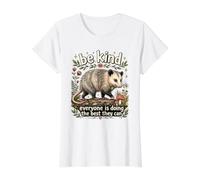 Linda zarigüeya inspiradora arboleda de Arte gráfico Camiseta gráfica económica, Mujer, Blanco, XL