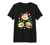Lindas albóndigas navideñas Kawaii Comida navideña Camiseta Premium