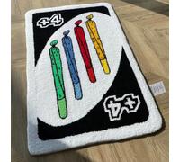 Lindas alfombras retro con diseño de naipes Antideslizantes para dormitorio, baño, cocina Estética, divertidas, universitarias Modernas y divertidas