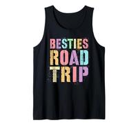Lindas Besties Road Trip Vacaciones Surf Vacay Beach Matching Camiseta sin Mangas