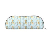 Lindas bolsas de cosméticos con estampado de hojas de palmera para mujer, bolsa de maquillaje, bolsa de almacenamiento de viaje, neceser de aseo y estuche para lápices, Bonitas flores de jirafa, One