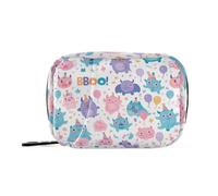 Lindas bolsas de fiesta de monstruos con compartimentos desmontables, prácticas bolsas semanales para organizar píldoras y medicamentos