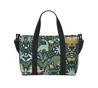 Lindas bolsas de lona de dinosaurio para viajar, ligeras bolsas de viaje Oxford para artículos personales para mujeres, bolsas de gimnasio ideales para hombres, Black, Talla única