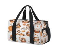 Lindas bolsas de lona deportivas con diseño de búhos otoñales para niños, niñas, mujeres, hombres, durante la noche, fin de semana, bolsa de viaje para llevar al gimnasio, bolsas de lona casuales
