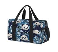 Lindas bolsas de lona deportivas con diseño de panda y flores para niños, niñas, mujeres, hombres, durante la noche, fin de semana, bolsa de viaje para llevar al gimnasio, bolsas de lona casuales