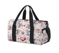 Lindas bolsas de lona deportivas con diseño de ratones de amor para niños, niñas, mujeres, hombres, durante la noche, fin de semana, bolsa de viaje para llevar al gimnasio, bolsas de lona casuales