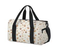 Lindas bolsas de lona deportivas con estampado de huellas de perro para niños, niñas, mujeres, hombres, durante la noche, fin de semana, bolsa de viaje para llevar al gimnasio, bolsas de lona casuales