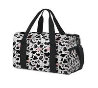 Lindas bolsas de lona deportivas con estampado de vaca, para niños, niñas, mujeres, hombres, animales, vacas, durante la noche, fin de semana, bolsa de viaje para llevar al gimnasio, bolsas de lona