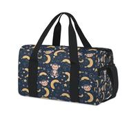 Lindas bolsas de lona deportivas de mono para niños, niñas, mujeres, hombres, durante la noche, fin de semana, bolsa de viaje, gimnasio, bolsas de lona casuales