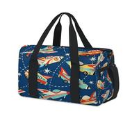 Lindas bolsas de lona deportivas de Space Cars para niños, niñas, mujeres, hombres, lindas bolsas de viaje para fin de semana, para llevar al gimnasio, bolsas de lona casuales