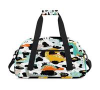 Lindas bolsas de lona para niños con estampado de vaca de dinosaurio para niñas y niños, bolsa de viaje de fin de semana de 24 litros, bolsa de deporte para gimnasio, bolsa de transporte, color, 24 L,