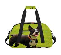 Lindas bolsas de lona para niños de Boston Terrier para niñas y niños, bolsa de viaje para el fin de semana, 24 L, bolsa de deporte para gimnasio, práctica, color, 24 L, Organizador de bolsas
