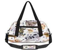 Lindas bolsas de lona para niños y niñas, ligeras y deportivas, para gimnasio, para llevar durante la noche, para fin de semana, viajes, baile, Perros lindos, 18.5L x 7.8W x 9.4H