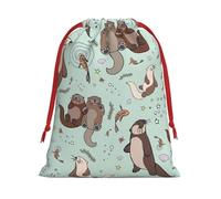 Lindas bolsas de Navidad de dibujos animados, bolsa de almacenamiento, suministros de fiesta de cumpleaños, también se puede utilizar para almacenamiento diario