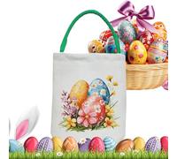 Lindas bolsas de Pascua, canasta de Pascua divertida y vacía - Bolsa de bocadillos de gran capacidad - Organizador de decoración de Pascua bolsa para novia, esposa, amiga, hermana, hija