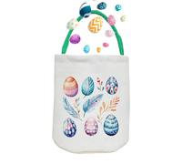 Lindas bolsas de Pascua, cesta de Pascua divertida vacía,Bolsa de contenedores de dulces para gran capacidad | Pascua de almacenamiento de lona de suministros de Pascua para huevos, dulces o juguetes