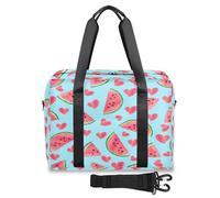 Lindas bolsas de viaje con diseño de corazón de sandía para mujeres, hombres, niñas y niños, bolsa de fin de semana, bolsa de viaje de 32 L, bolsa grande para viajes, deportes, gimnasio, color, Big,