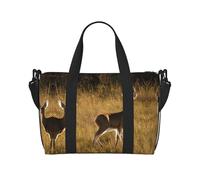 Lindas bolsas de viaje de ciervos para mujer, bolsa de gimnasio deportiva, bolsa de lona de entrenamiento, durante la noche, Black, Talla única