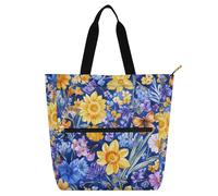 Lindas bolsas decorativas para niños y niñas, pintura al óleo con girasoles retro amarillos, bolsa ligera de actividades para niños, bolsa de arte con cremallera para la escuela, compras, viajes, arco