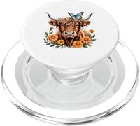 Lindas Botas de Vaquero con diseño de Ojos Grandes con Flores PopSockets PopGrip para MagSafe