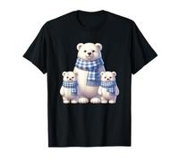 Lindas Bufandas a Juego de la Familia del Oso Polar Camiseta