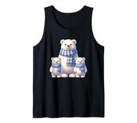 Lindas Bufandas a Juego de la Familia del Oso Polar Camiseta sin Mangas