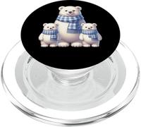 Lindas Bufandas a Juego de la Familia del Oso Polar PopSockets PopGrip para MagSafe