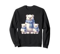 Lindas Bufandas a Juego de la Familia del Oso Polar Sudadera