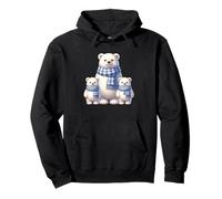 Lindas Bufandas a Juego de la Familia del Oso Polar Sudadera con Capucha