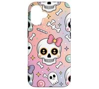 Lindas calaveras kawaii de Halloween en colores pastel Carcasa para iPhone 16