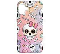 Lindas calaveras kawaii de Halloween en colores pastel Carcasa para iPhone 16 Plus