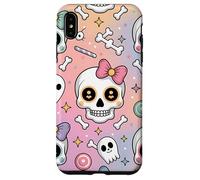 Lindas calaveras kawaii de Halloween en colores pastel Carcasa para iPhone XS Max