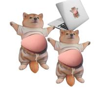 Lindas calcomanías, calcomanía de silicona 3D para apretar el vientre de perro, calcomanías para botella de agua, para funda de teléfono, cuaderno, álbumes de recortes, papelería, laptop, maleta