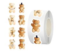 Lindas calcomanías de oso | Calcomanías adhesivas fuertes con temática de oso, bonitas calcomanías reutilizables, para niños, familia, interior, exterior, hogar, coche, , planificador, cuaderno