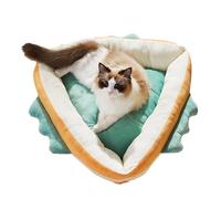 Lindas camas para gatos, cama de gato única, Cama de gato de dinosaurio de dibujos animados, Alfombra de jaula para mascotas, cama relajante lavable para mascotas, cama divertida para chato