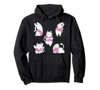 Lindas Camisas de Yoga con Gatos para Mujeres y niños, Día Internacional del Yoga Sudadera con Capucha