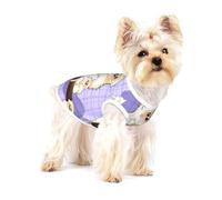 Lindas camisas para mascotas, chaleco de algodón para lindos perros con estampado de mono dorado, ropa sin mangas para cachorros, para chihuahua mediano X-L