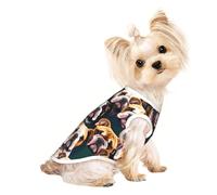 Lindas camisetas elásticas con estampado de bulldog inglés para perros pequeños, camisetas ligeras sin mangas, chaleco a rayas
