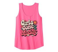 Lindas Chicas Que se han Vuelto turbias, Mud Run Kids Mudder Sisters Mudding Camiseta sin Mangas