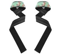 Lindas correas de elevación acolchadas de caballo marrón y melena blanca, 26.8 pulgadas de largo, 1.5 pulgadas de ancho, muñequeras de entrenamiento para hombres