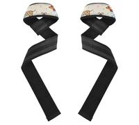 Lindas correas de elevación de perro salchicha marrón de dibujos animados de 26 pulgadas, antideslizantes, para levantamiento de pesas, culturismo, entrenamiento de fuerza