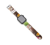 Lindas correas de silicona de repuesto para reloj de conejillos de indias, compatibles con Apple Watch, 38mm/40mm, Acero inoxidable, Amatista