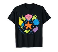 Lindas Criaturas del océano Estrella de mar Shell Salvar Vida Marina Dibujos Animados Camiseta
